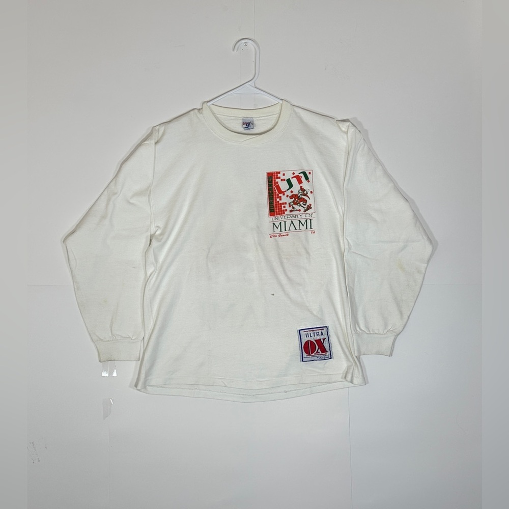 VTG The Game University Of Miami Hurricanes Crewneck Sweatshirt Shirt Large 90s
